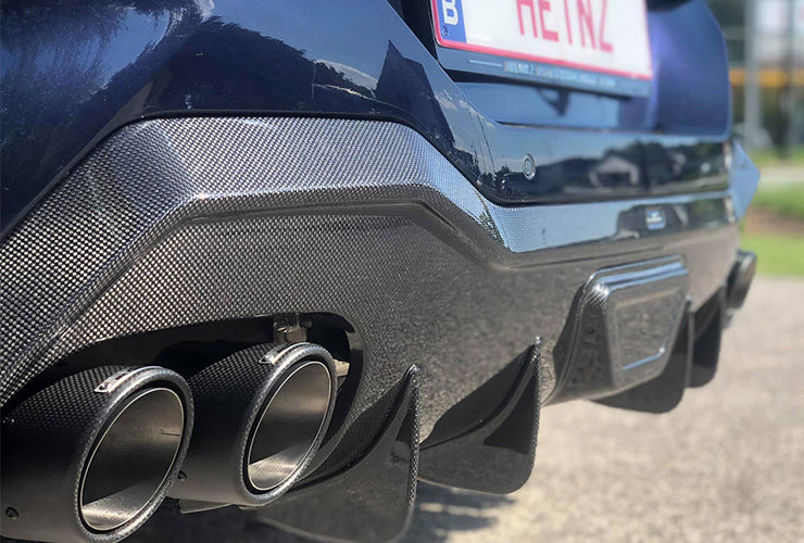 Custom rear diffuser upgrade by Heinz Performance