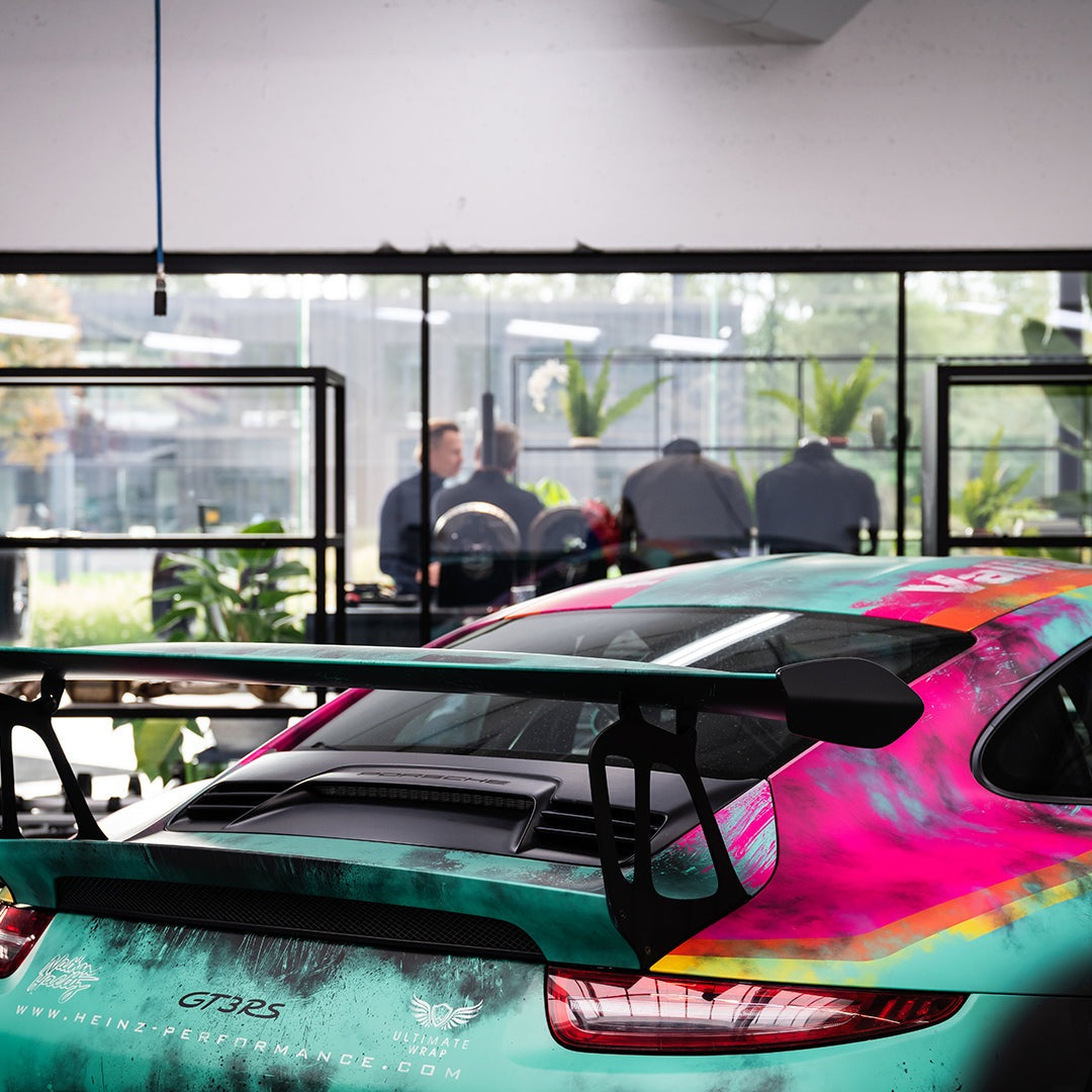Cars being worked on at Heinz Performance