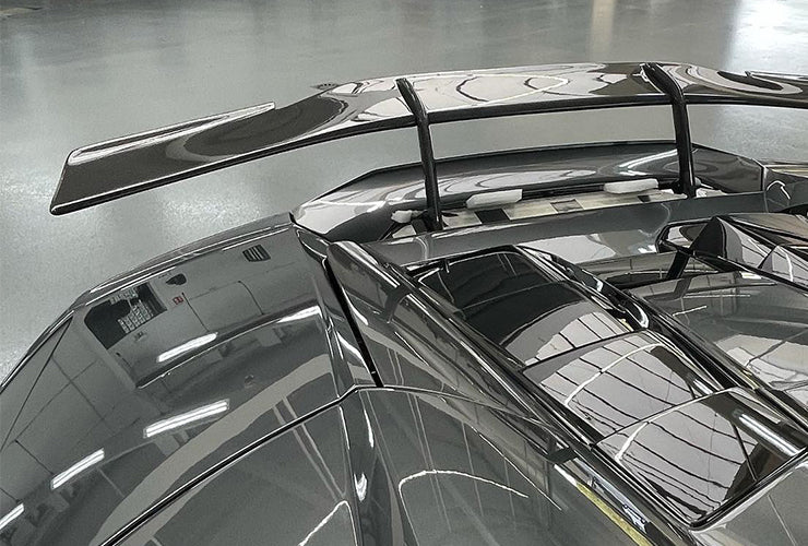 Rear spoiler upgrade on a performance vehicle by Heinz Performance