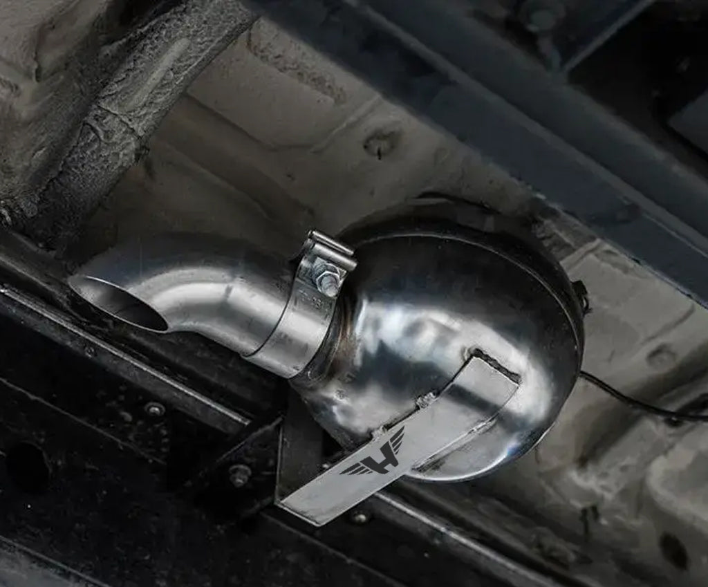 Active Sound tone generator fitted to an exhaust by Heinz Performance